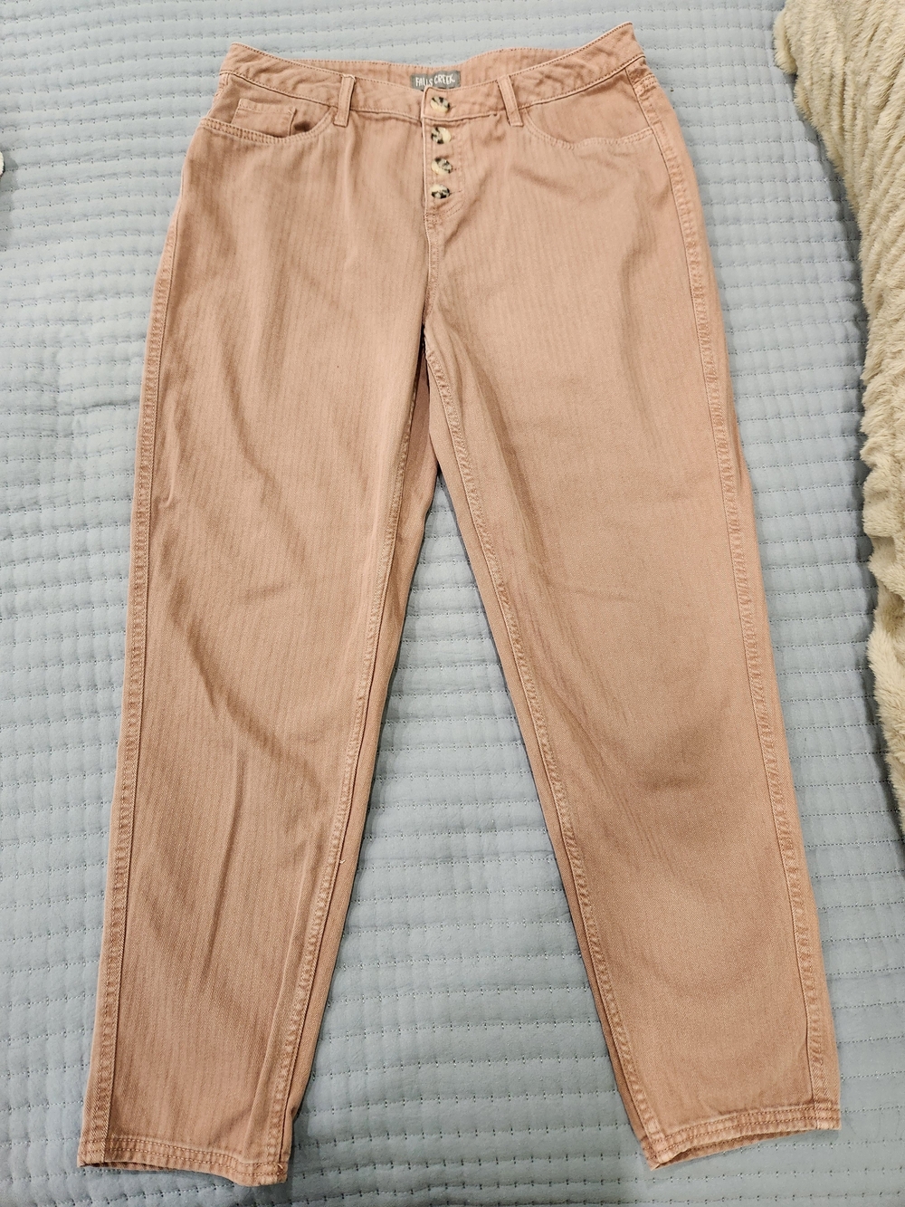 Falls Creek Straight-Leg Jeans — Dusty Rose